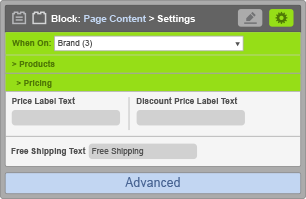 Page Content Block - When On Brand - Pricing Settings