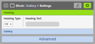 Gallery Block - Heading Settings