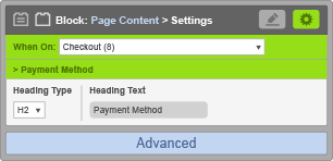 Page Content Block - When On Checkout - Payment Method