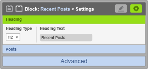 Recent Posts Block - Heading