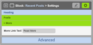 Recent Posts Block - More Settings